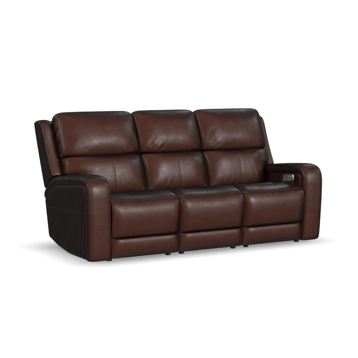 Oasis - Power Reclining Sofa With Power Headrests, Lumbar, Heat & Massage
