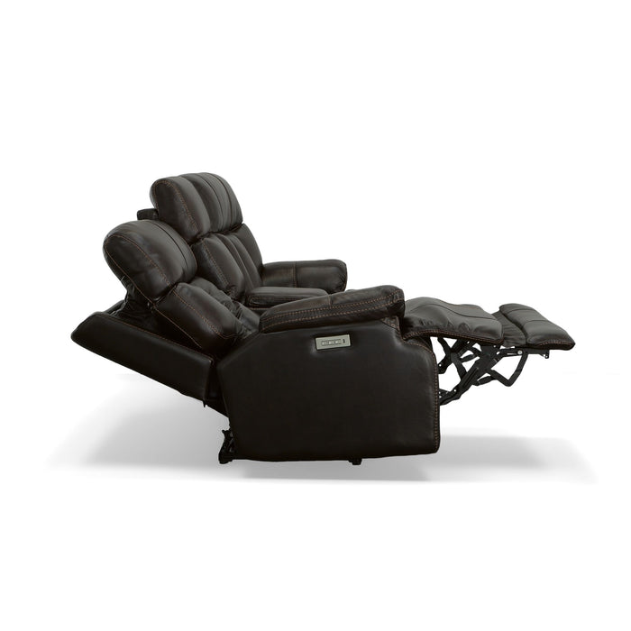 Clive - Power Reclining Loveseat with Console & Power Headrests & Lumbar