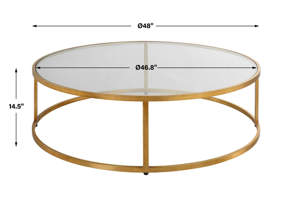 Radius - Modern Circular Coffee Table - Gold