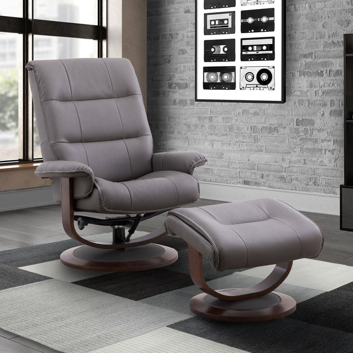 Knight - Manual Reclining Swivel Chair and Ottoman