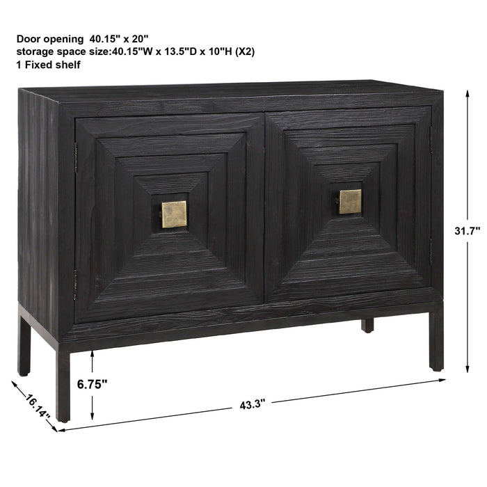 Aiken - 2 Door Cabinet - Dark Walnut