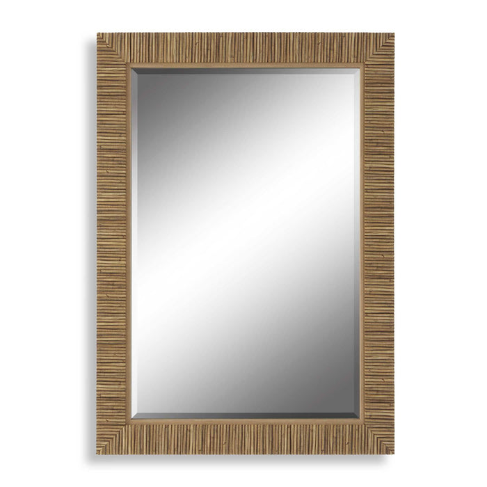 Textured Wrap Mirror - Natural