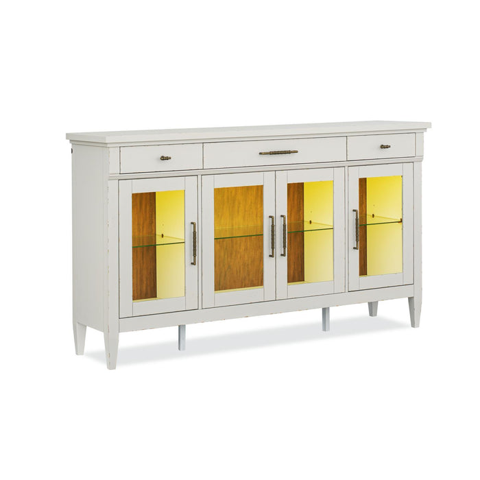 Reflections - Glass Door Server - Cashmere / Dark Roast