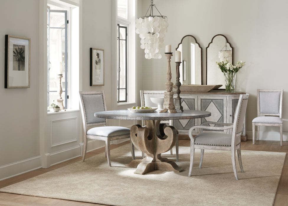 Boheme - Ascension 60" Zinc Round Dining Table