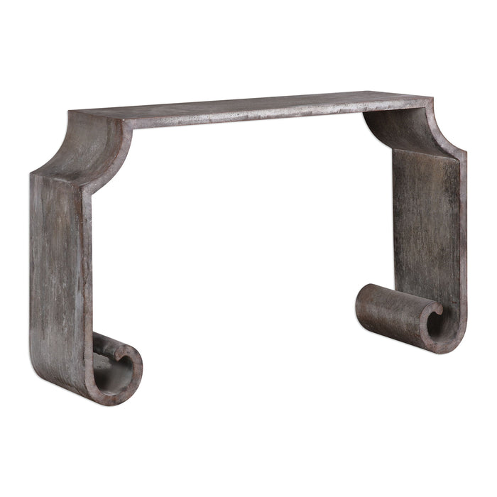 Agathon - Console Table - Stone Gray