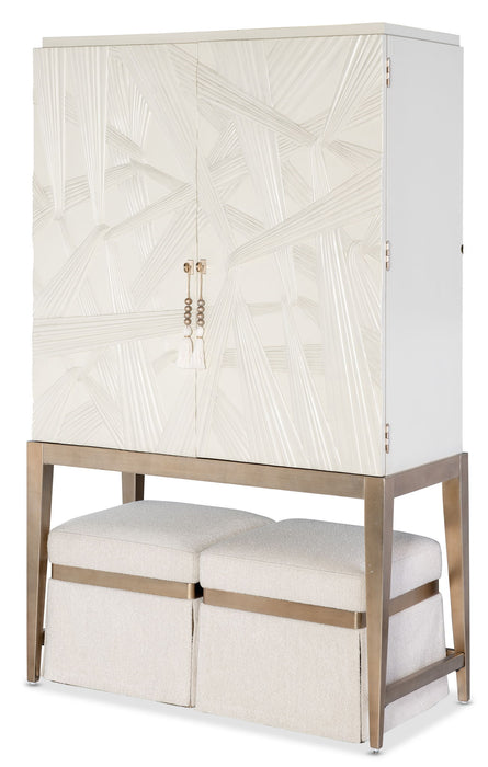 Melange - Dream Weaver Pouf - White