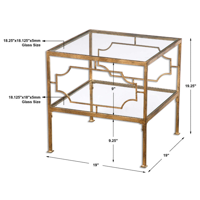 Genell - Cube Table - Gold