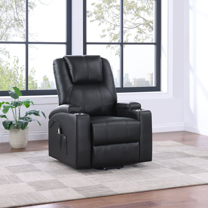 Armstrong - Upholstered Power Lift Massage Recliner