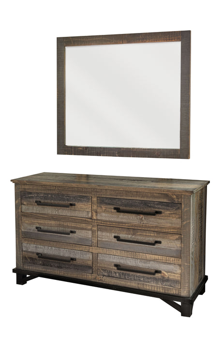 Loft Brown - Mirror - Gray / Brown