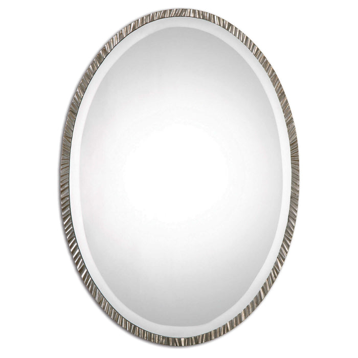 Annadel - Oval Wall Mirror - Pearl Silver