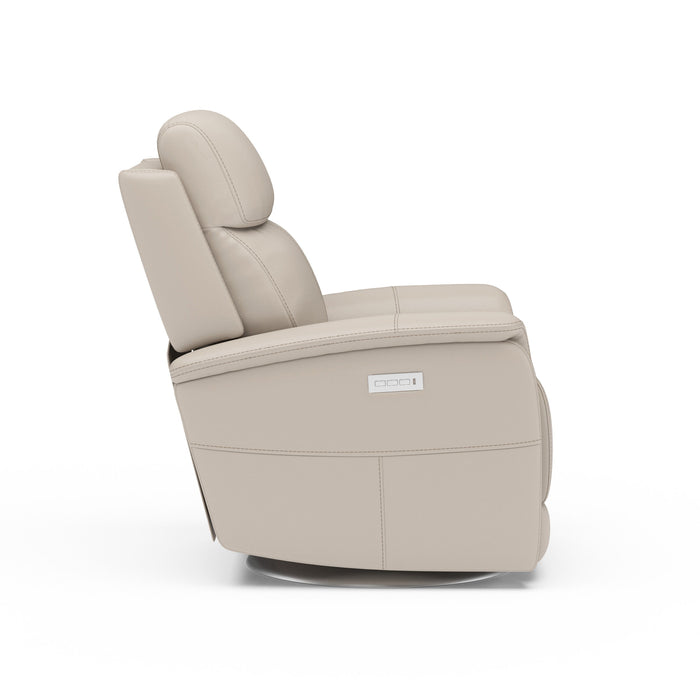 View - Swivel Power Recliner with Power Headrest & Lumbar