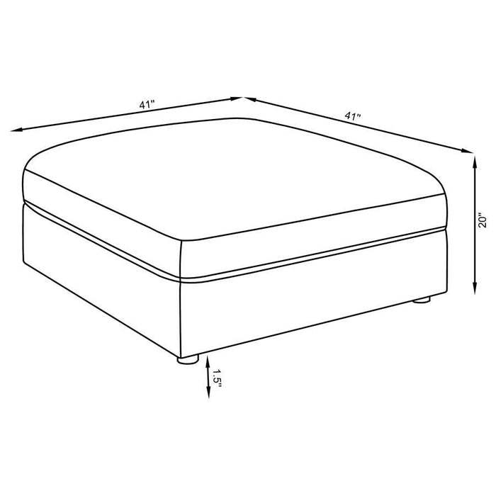 Serene - Square Upholstered Ottoman