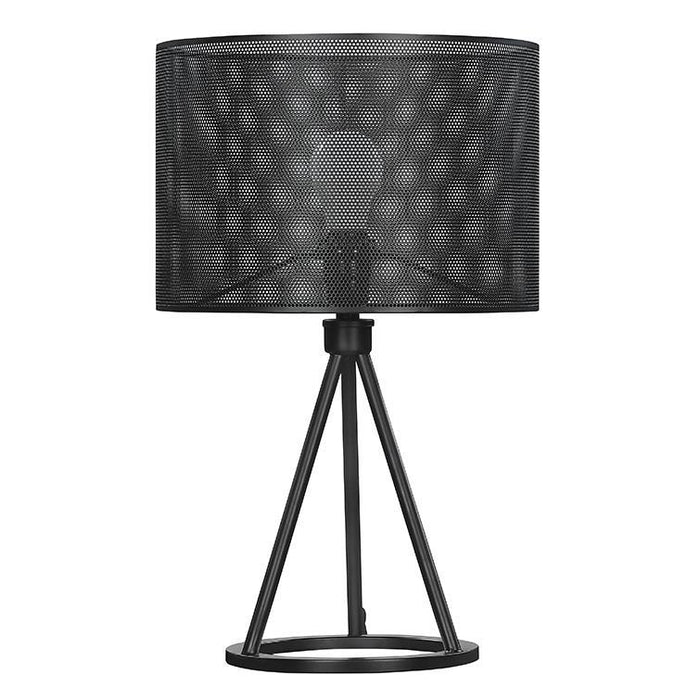 Chapin - Metal Mesh Drum Shade Table Lamp - Black