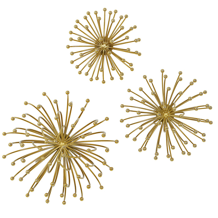 Aga - Gold Metal Wall Decor (Set of 3)