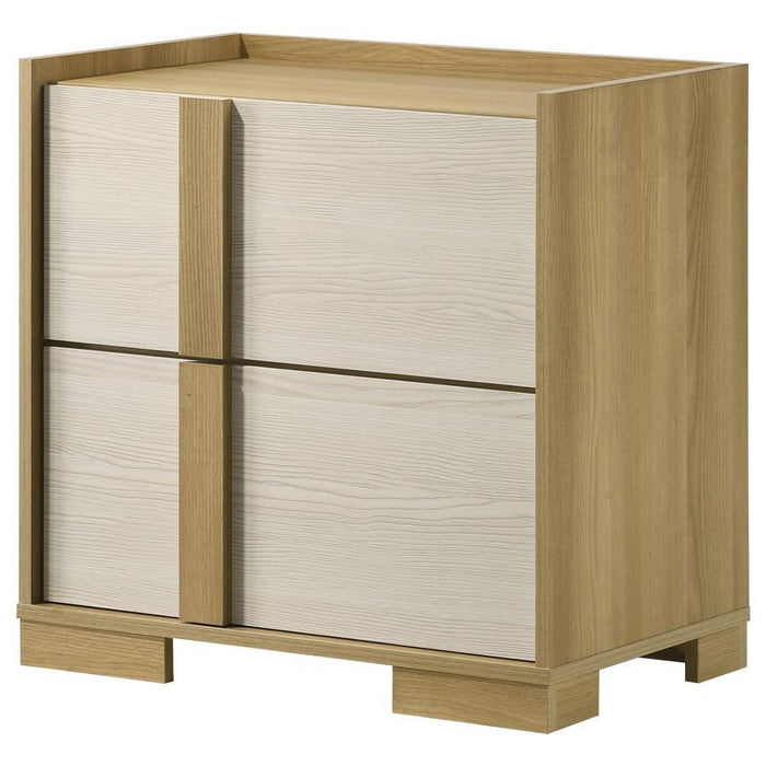 Hyland - 2 Drawers Nightstand Bedside Table - Natural