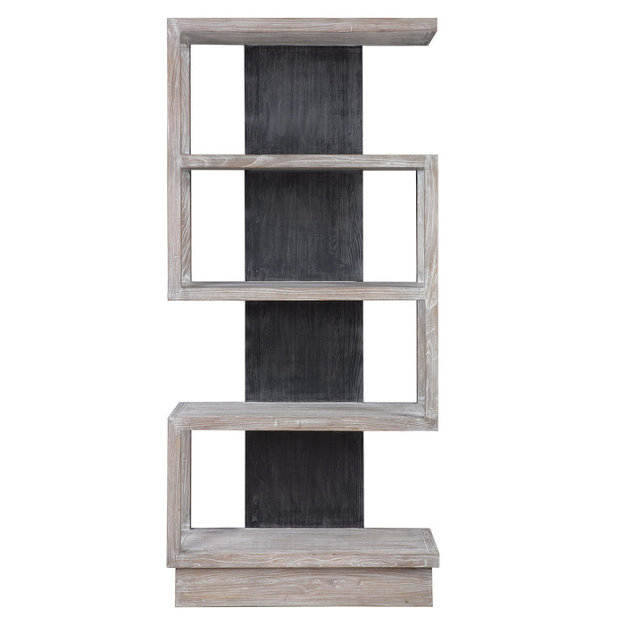 Nicasia - Modern Etagere - Pearl Silver