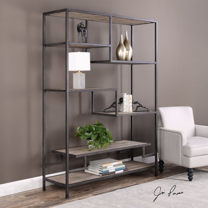 Sherwin - Industrial Etagere - Light Brown