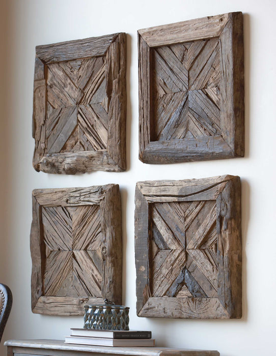 Rennick - Reclaimed Wood Wall Art - Light Brown