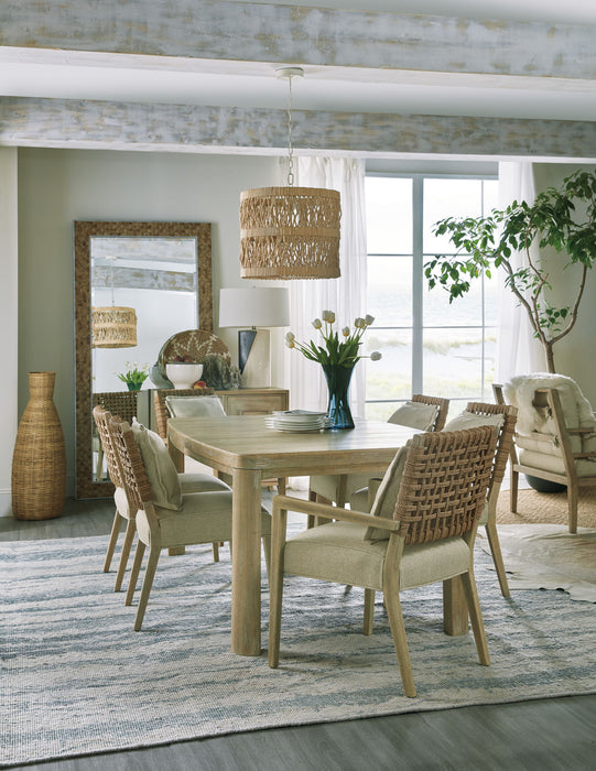 Surfrider - Woven Back Arm Chair (Set of 2) - Beige / Light Brown