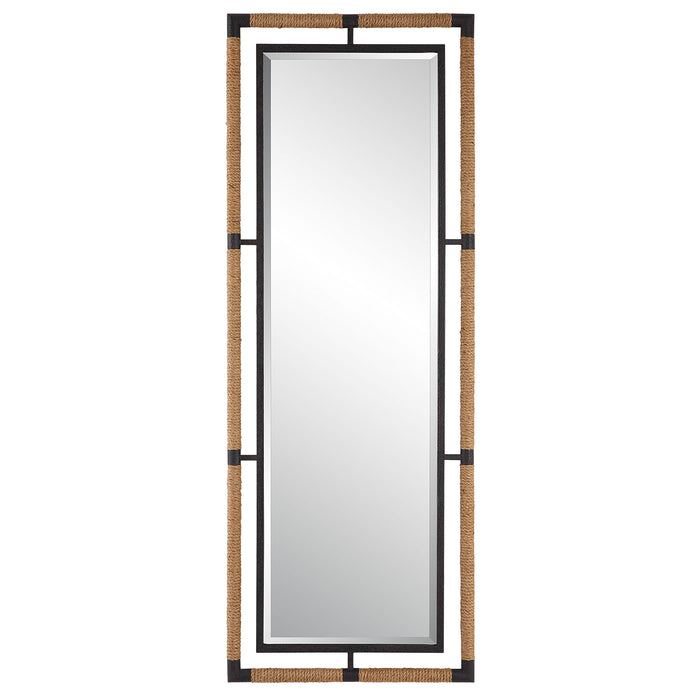 Melville - Iron & Rope Tall Mirror - Light Brown