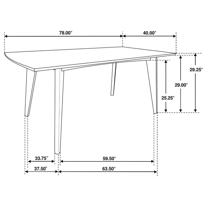 Malone - Rectangular Wood Dining Table - Dark Walnut