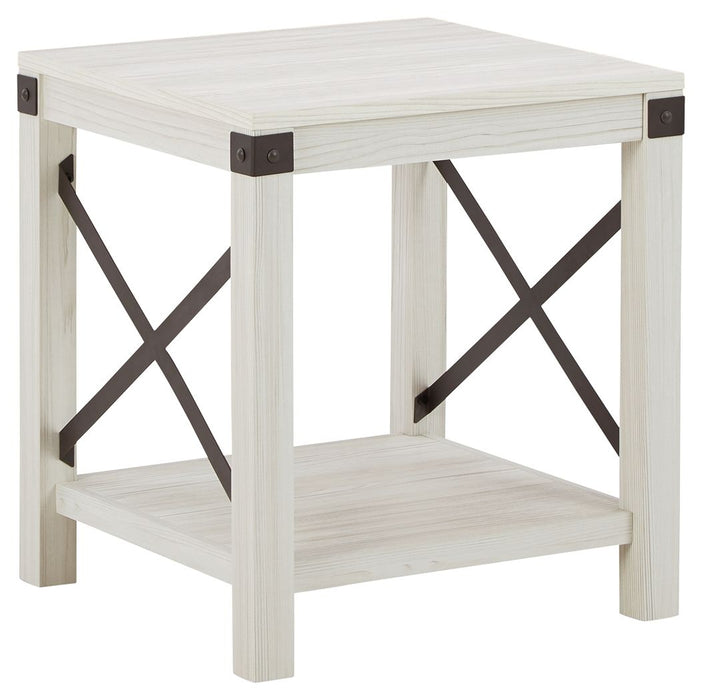 Bayflynn - Whitewash - Square End Table