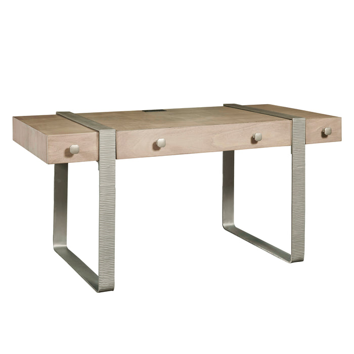 Pulaski Accents - Industrial Contemporary Desk with Drawers - Gray & Light Brown