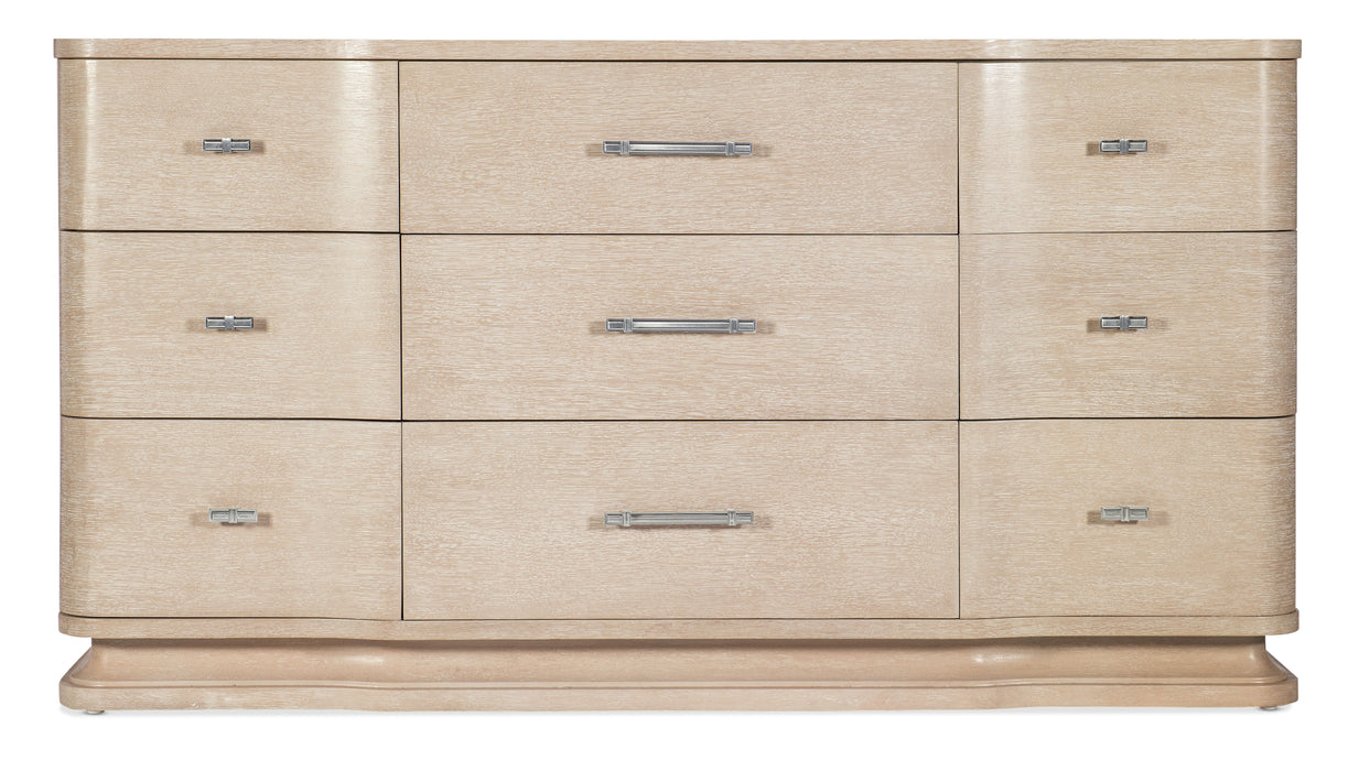 Nouveau Chic - Nine Drawer Dresser - Light Brown