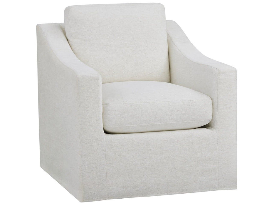 Augustine - Slipcover Swivel Glider - White