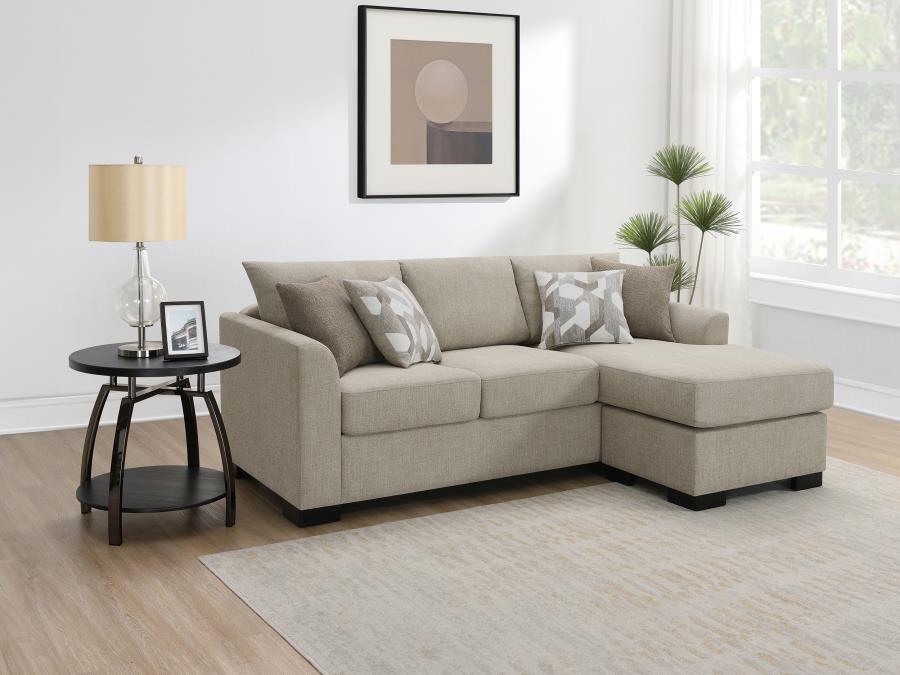 Storey - Upholstered Sleeper Sectional Chaise Sofa