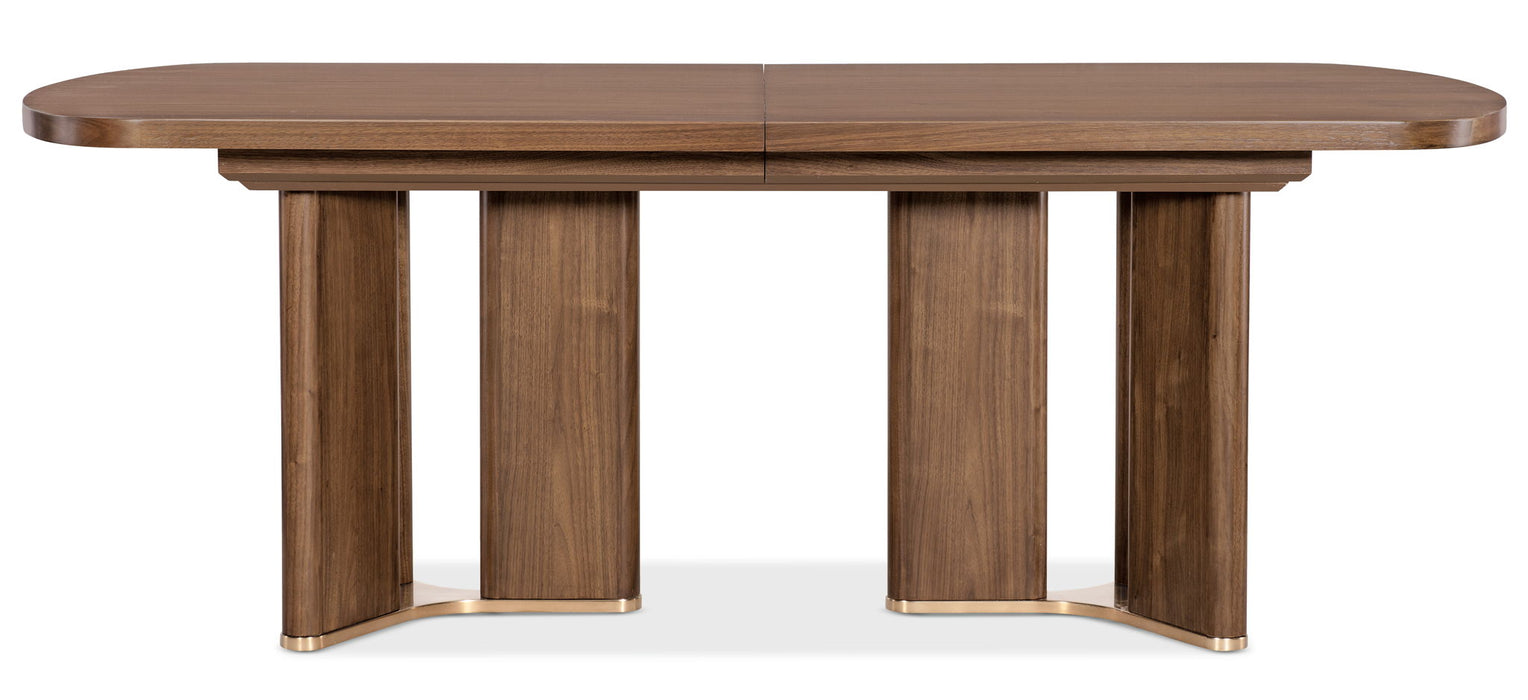 Eleana - Rectangle Dining Table With Two Leaves - Medium Wood