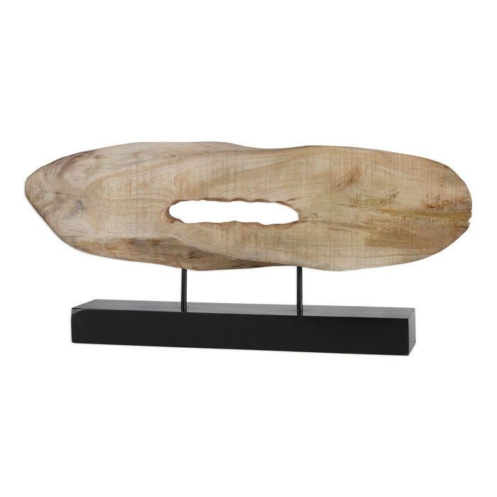 Paol - Mango Wood Sculpture - Light Brown & Black