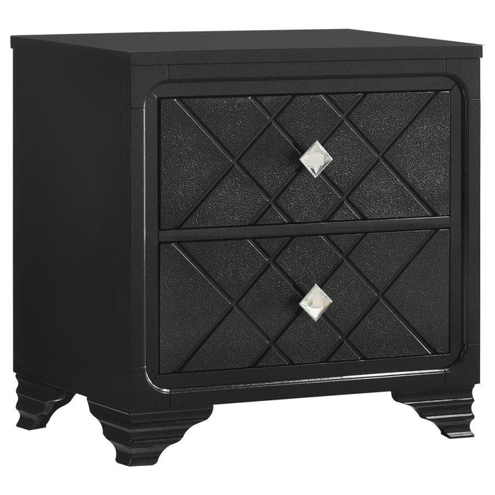 Penelope - 2-Drawer Nightstand - Black