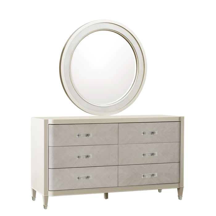 Zoey - 6 Drawer Dresser - Silver