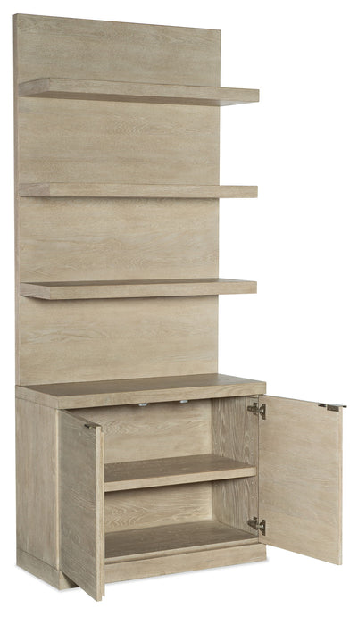 Cascade - Bookcase Base And Hutch - Light Brown