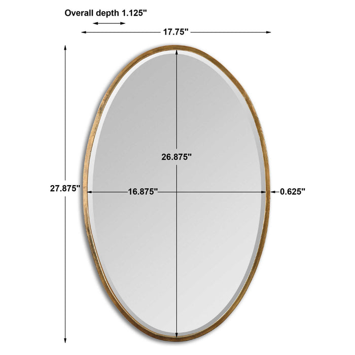 Herleva - Oval Mirror - Gold