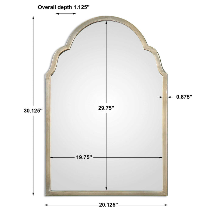 Brayden - Petite Arch Mirror - Silver