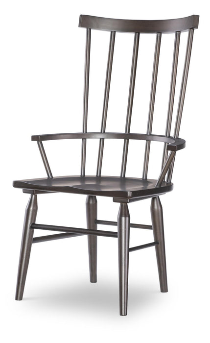 Fenmore - Spindle Arm Chair (Set of 2) - Mocha And Distressed Cherry