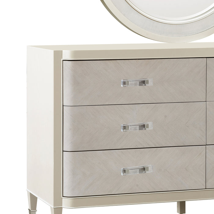 Zoey - 6 Drawer Dresser - Silver