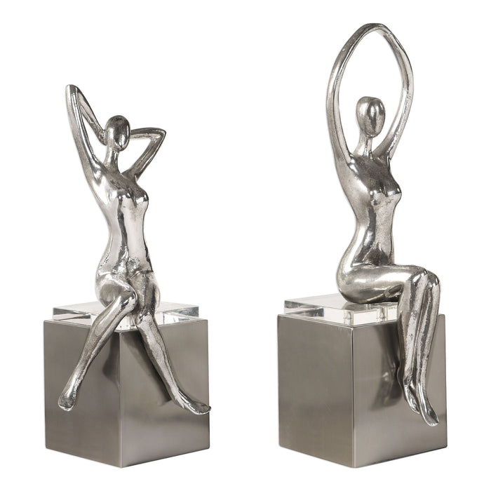 Jaylene - Sculptures (Set of 2) - Silver