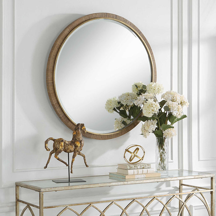 Paradise - Round Mirror - Gold