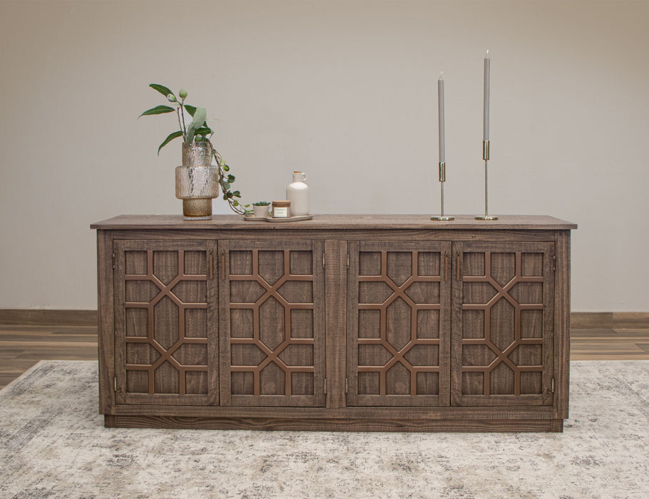 London - 4 Door Console - Walnut Brown