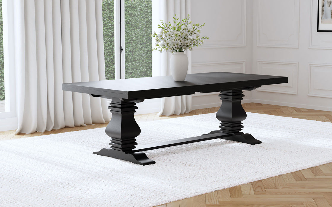 Florence - Extension Dining Table - Distressed Black