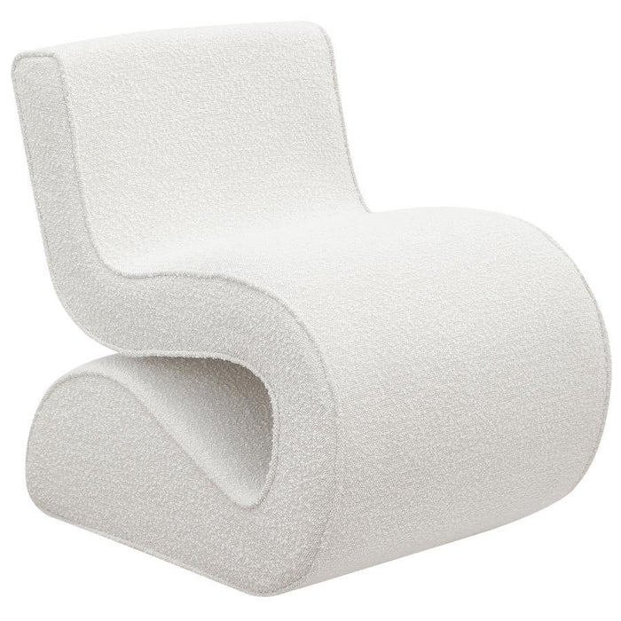 Ronea - Boucle Upholstered Armless Curved Accent Chair