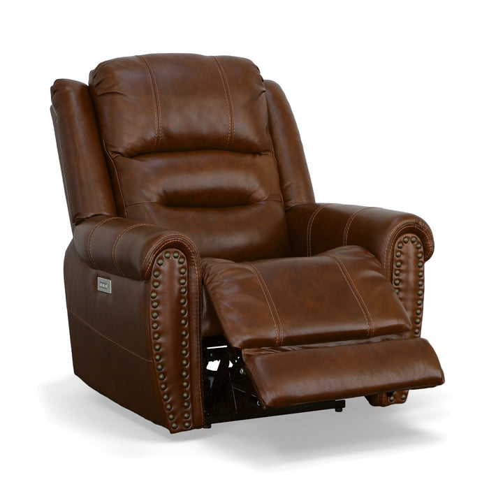 Oscar - Power Recliner With Power Headrest - Grizzly