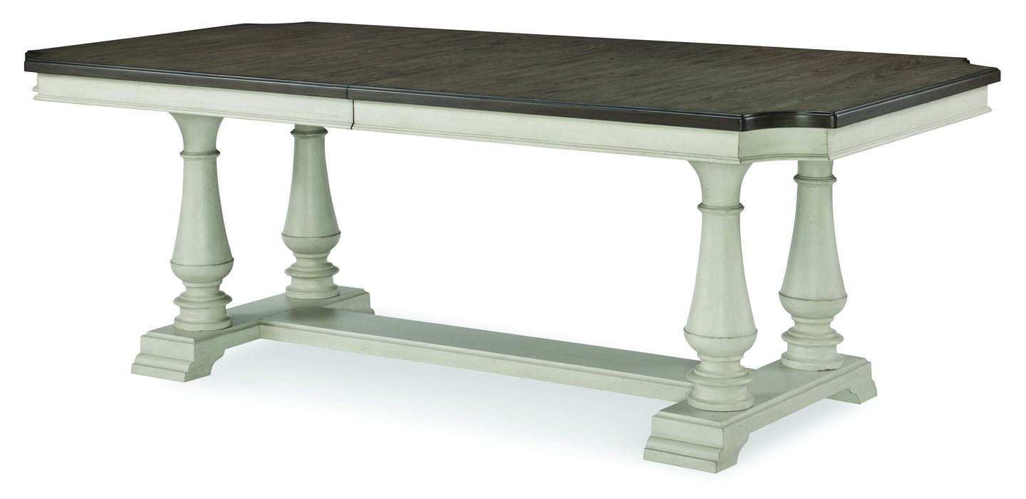 Brookhaven - Complete Trestle Table - Dark Brown