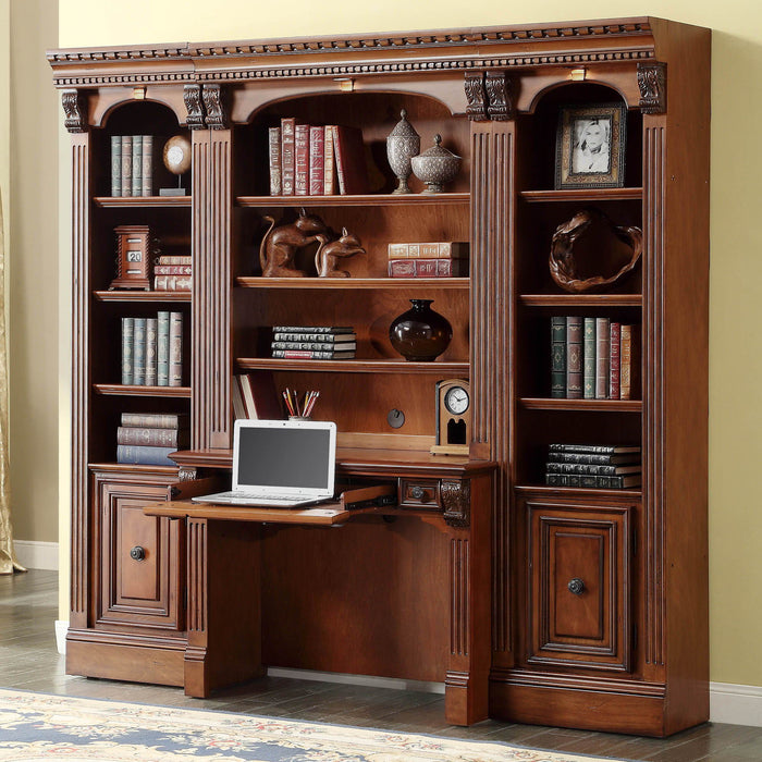 Huntington - Library Desk (2 Piece) - Antique Vintage Pecan