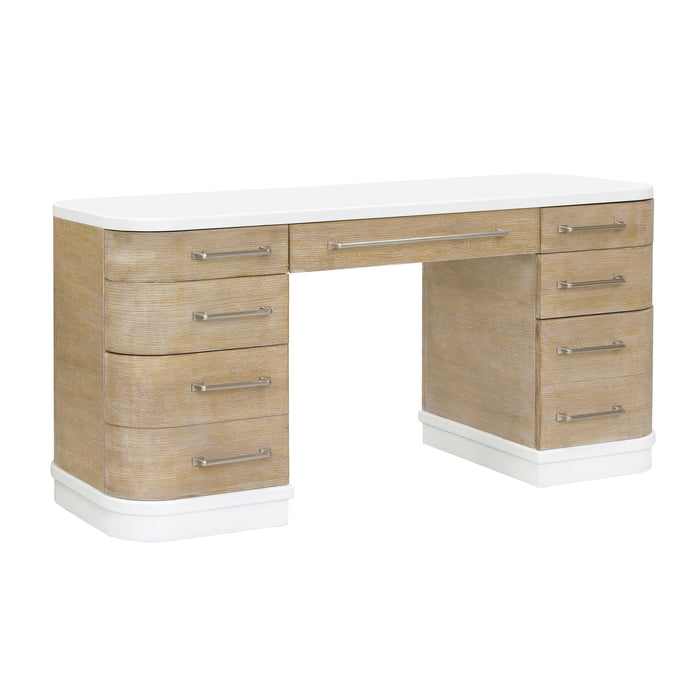 Two Toned 7 Drawer Writing Desk - Multi