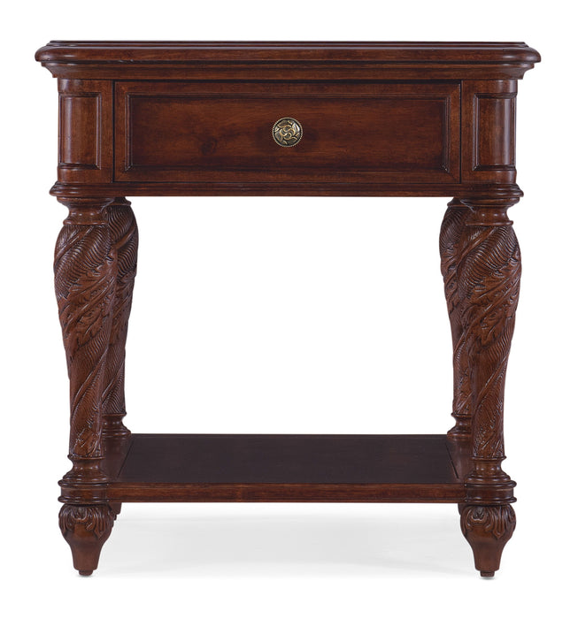 Charleston - One-Drawer End Table - Dark Brown