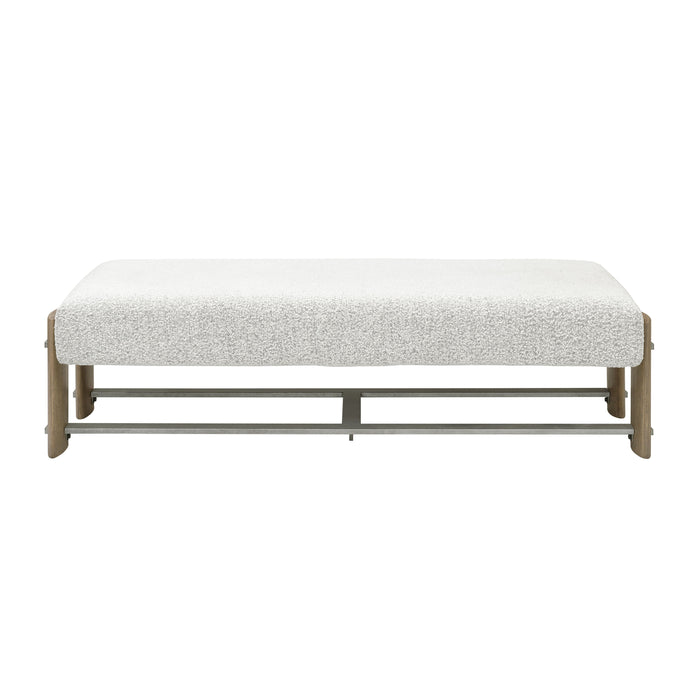 Modern Upholstered Ottoman Bench - Gray